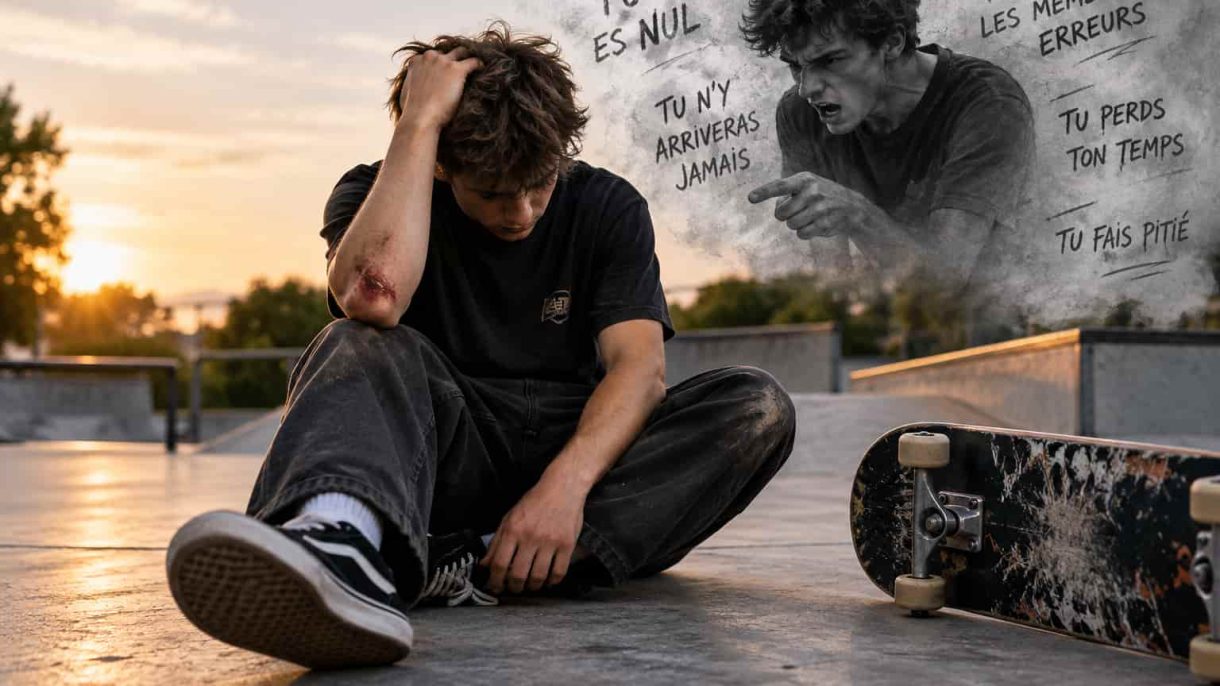 skater qui chute et qui se remet en question